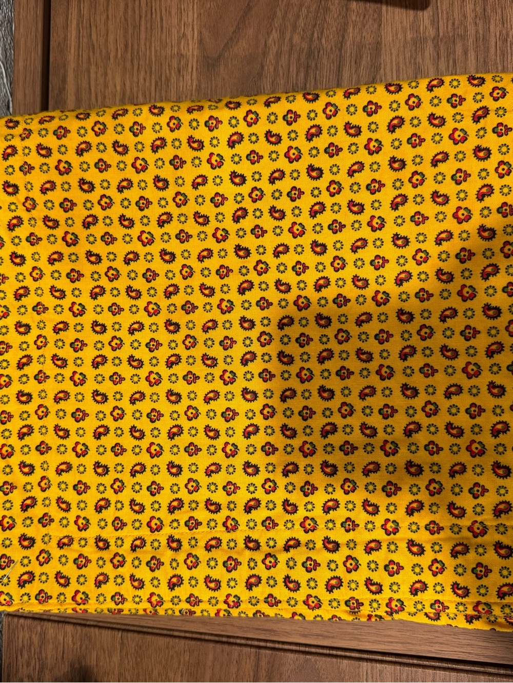 Yellow Floral Paisley Cotton Placemat